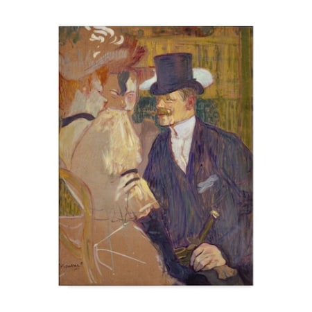 Henri De Toulouse Lautrec 'The Englishman' Canvas Art,14x19